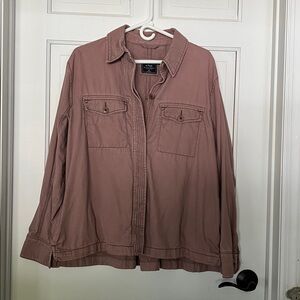 Abercrombie and Fitch women Twill Swing shacket